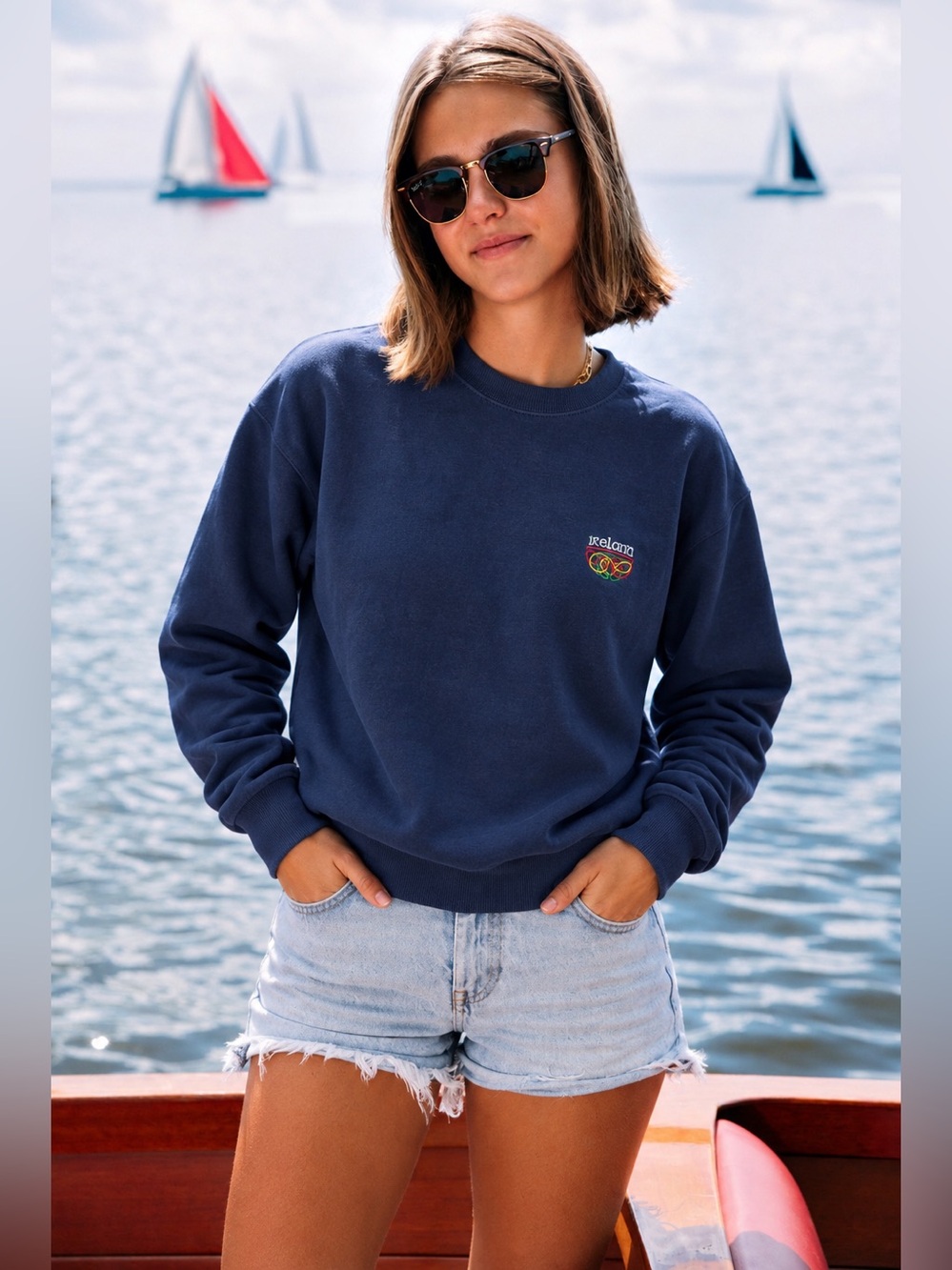 Vintage Quill’s Woollen Market Ireland Embroidered Sweatshirt – Size M *invF